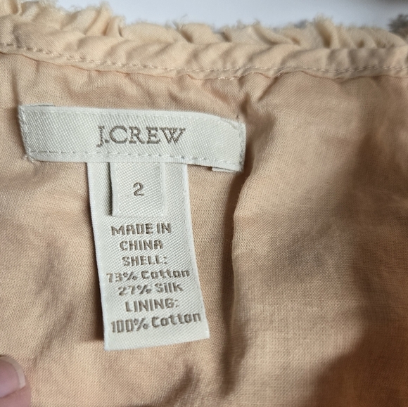 J. Crew Beige Ruffle Tank Top Size 2 Tan Color - Picture 4 of 4